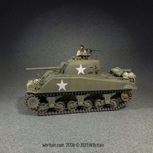 M4A3(75) Sherman, 10th Armored Division, 21st Tank Battalion Co.D, Winter 1944-45 1 Model with 5 Accessories and 1 Figure in Box