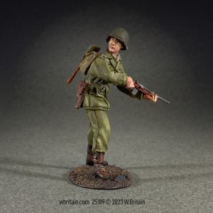 U.S. Infantry Company Officer Looking Around Corner, 1943-45 - Single figure in box