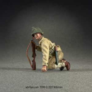 U.S. Infantryman Kneeling Watching for Movement, 1943-45 - Single figure in box
