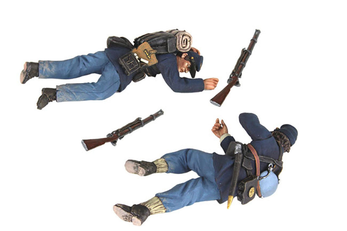 Federal Infantry Dead Face Down & Dead on Right Side
