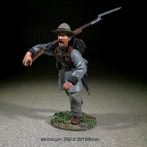 Confederate Texas Brigade Infantry Charging at Right Shoulder, No.4