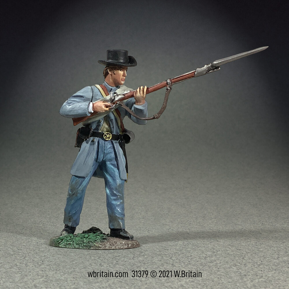 Confederate in Frock Coat Advancing