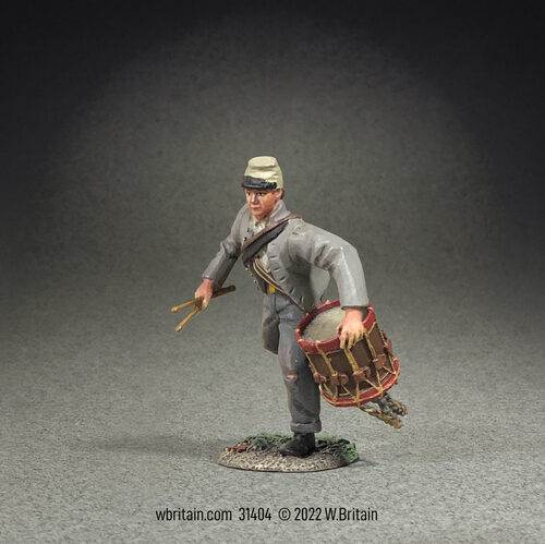 Young Confederate Drummer Advancing