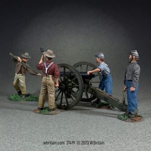 Let's Give 'Em Another Round!'' Confederate Artillery with M1841 6-Pound Cannon -  Six piece  set in box