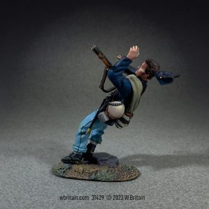 Union Infantry Casualty in State Jacket Falling Wounded - Single figure in box