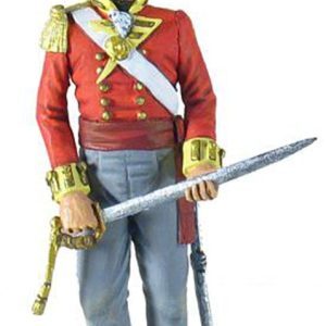 British 44th Foot Regiment Battalion Company Officer Standing with Sword No.1 - 1 Piece Set in Clamshell Pack