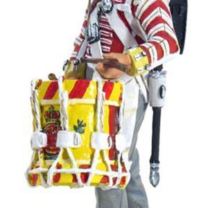 British 44th Foot Regiment Battalion Company Drummer Standing Playing - 1 Piece Set in Clamshell Pack