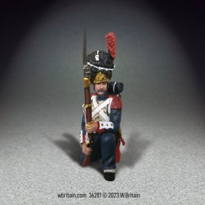 French Imperial Guard in Campaign Trousers Kneeling Defending, No.2