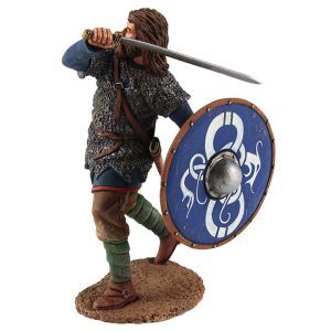 Viking wearing Chain Mail Shirt, Attacking with Sword