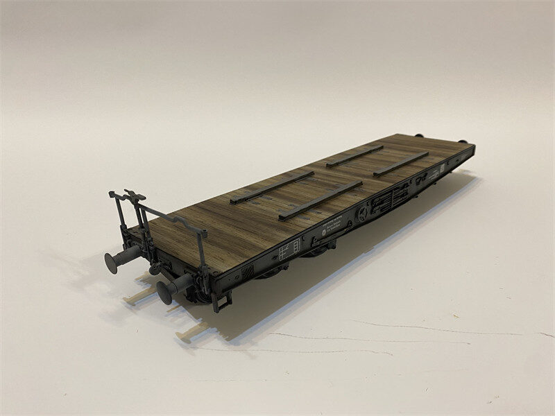 German Railway SSyms 6 Axle 80t Flatcar