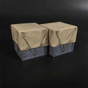Gray Wooden Boxed Covered with Canvas