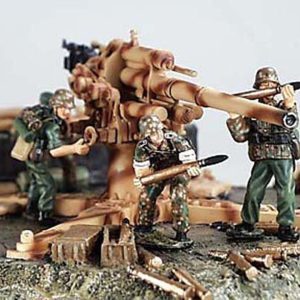 Postazione d'artiglieria con cannone da 88mm Flak e 4 artiglieri