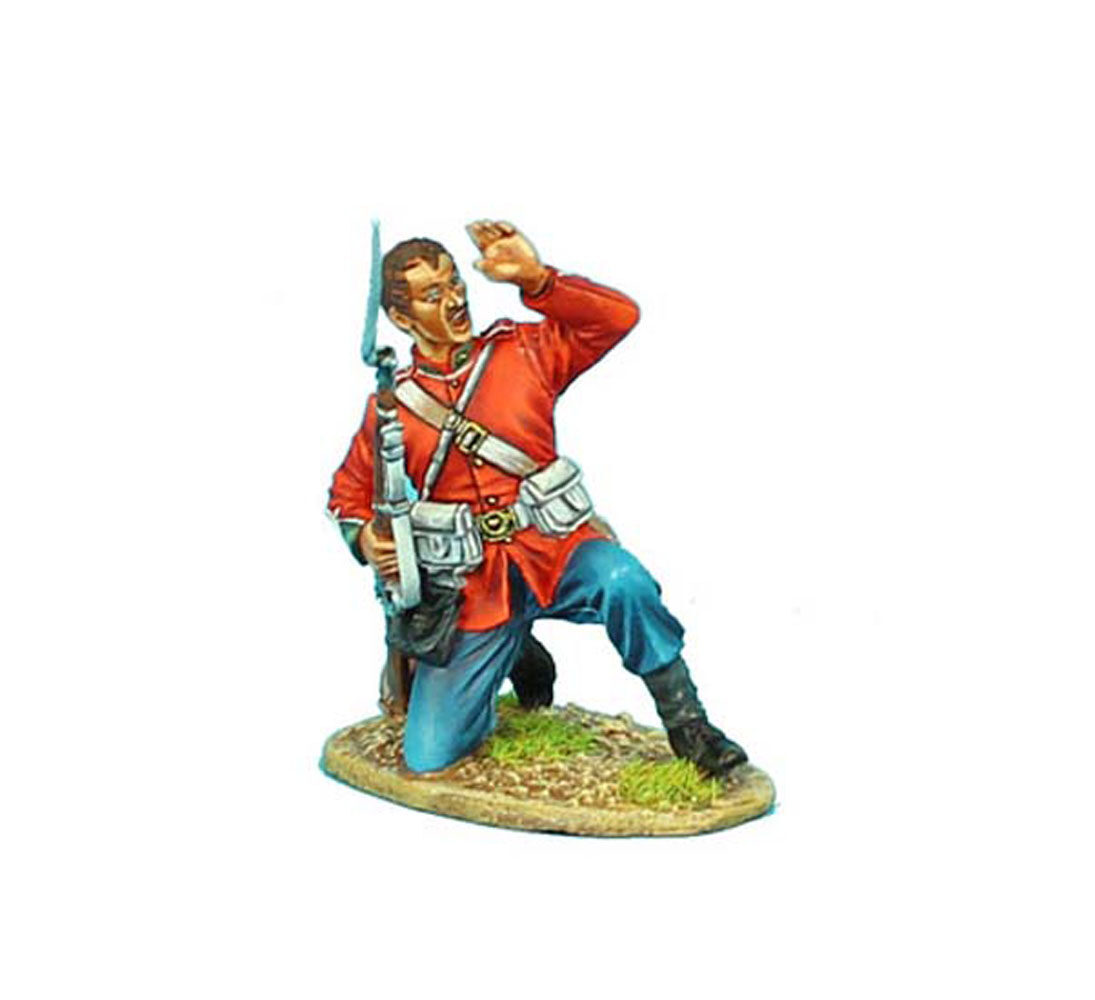 British 24th Foot Kneeling Under Attack
