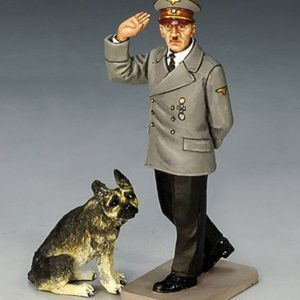 Hitler col suo pastore tedesco Blondi di razza