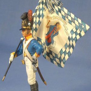 Porta Stendardo bavarese con araldica del 1796 - Uniforme del 1808-13