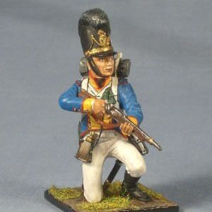 Shutzen (soldato semplice) bavarese in ginocchio con fucile corto - Uniforme del 1808-13