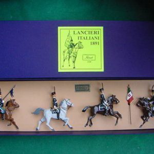 LANCERI ITALIANI A CAVALLO 1891 (gruppo comando + 1 cavaliere) - Italia