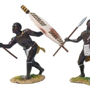 Zulu Warrior Attacking Set #1 - Matt Finish