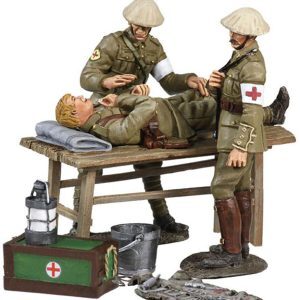 1916 British Regimental Aid Post Set No.1, Doctor, Orderly and wounded Private