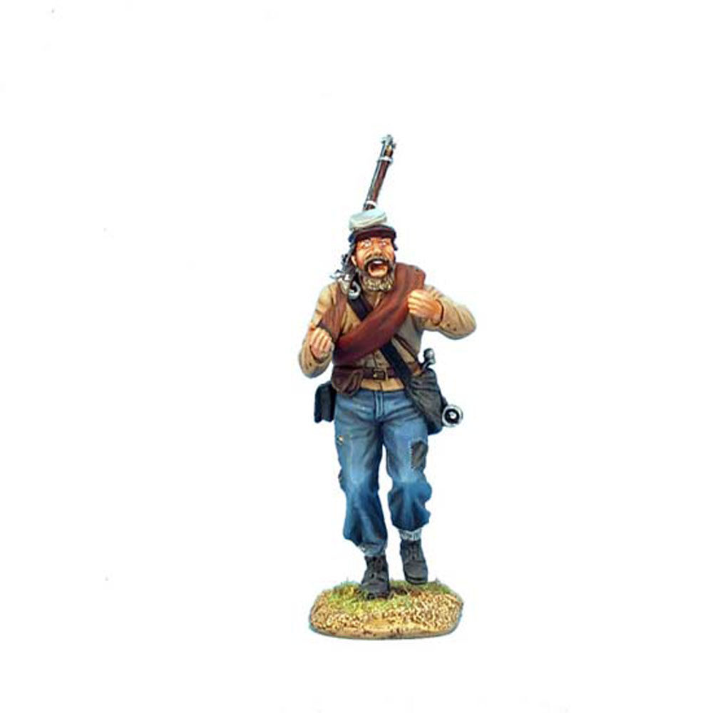 Confederate Infantry Advancing with Rebel Yell