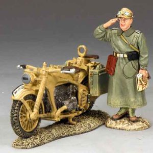 Motociclista dell'Africa Korps che porta dispacci