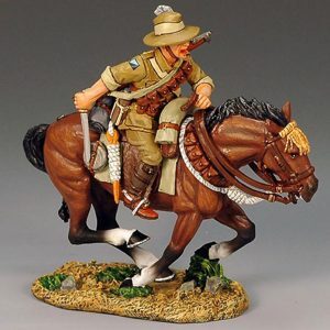Cavaliere australiano alla carica con baionetta sguainata