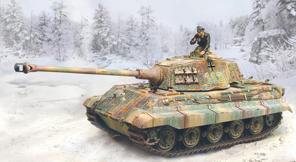 KING TIGER Henschel Turret con zimmerit (Versione invernale)