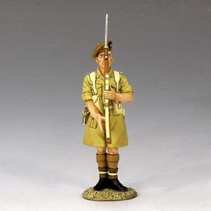 Soldato scozzese sul presentat arm