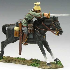 Ufficiale Ulano a cavallo che carica