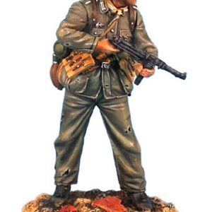 Fante dell'esercito tedesco in piedi con MP40