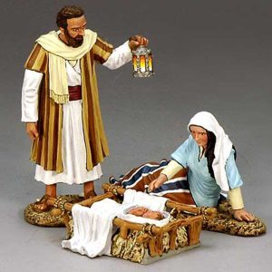 La Sacra Famiglia - Giuseppe in piedi, Maria col Bimbo