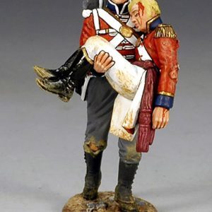 Guardia ferita con giovane ufficiale morente in braccio