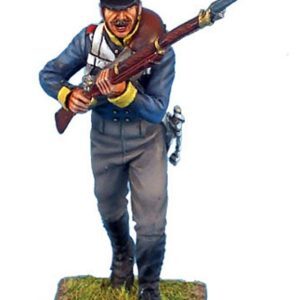Moschettiere Prussiano con shako inguainato che avanza - Waterloo 1815