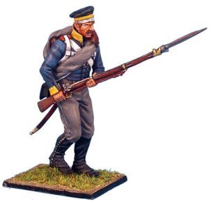 Moschettiere Prussiano con basco che avanza - Waterloo 1815