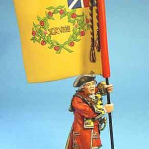 Ufficiale con bandiera del Reggimento no box