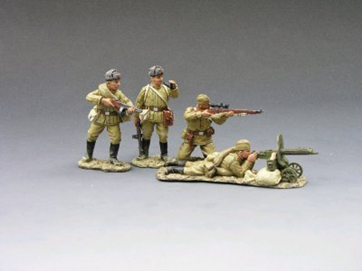Mitragliatore M1910 Maxim, cecchino e 2 soldati