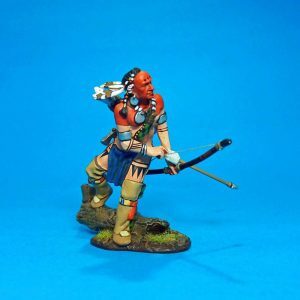 Woodland indian running with Bow