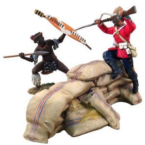 British 24th firing at repelling Zulu uDloko Warrior - Matt Finish