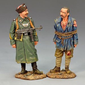 Cosacco della Feldgendarmerie con partigiano prigioniero