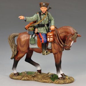 Cosacco a cavallo che indica