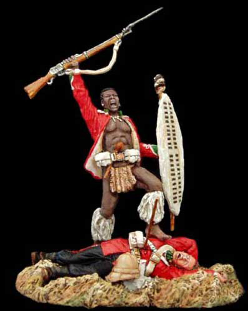 Zulu esultante sul cadavere di soldato inglese