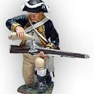 Soldato americano in ginocchio che ricarica