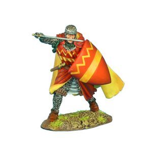 Crusader Knight with Cloak with Sergines Family Heraldry