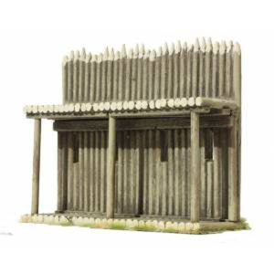 LOG FORT STOCKADE WALL & FIRING PLATFORM