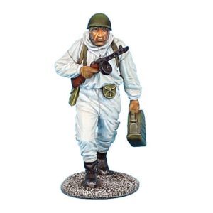 Russian Infantry in Winter Camo Advancing with PPSH 41 - Stalingrad 1942