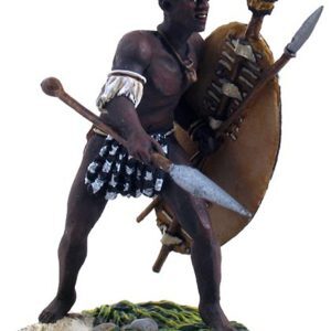 Guerriero Zulu del Reggimento uMcijo che colpisce con un Assegai #1