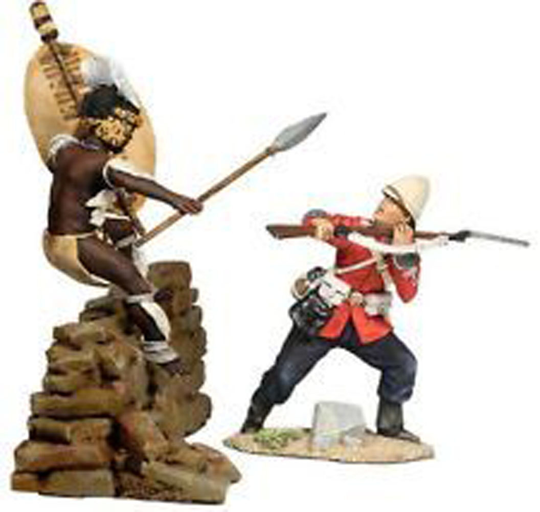 Repulsed Fight for the Kraal British 24th Foot and Zulu hand to hand set No.6.