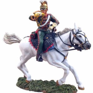 Trombettiere del 4th Lancers alla carica