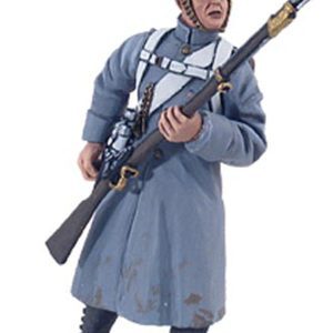 French Line Infantry Fusilier in Greatcoat Reaching for Cartridge No.1