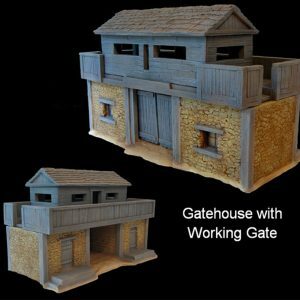 Gatehouse with  Working Gate 44cm x 23cm x 28cm
